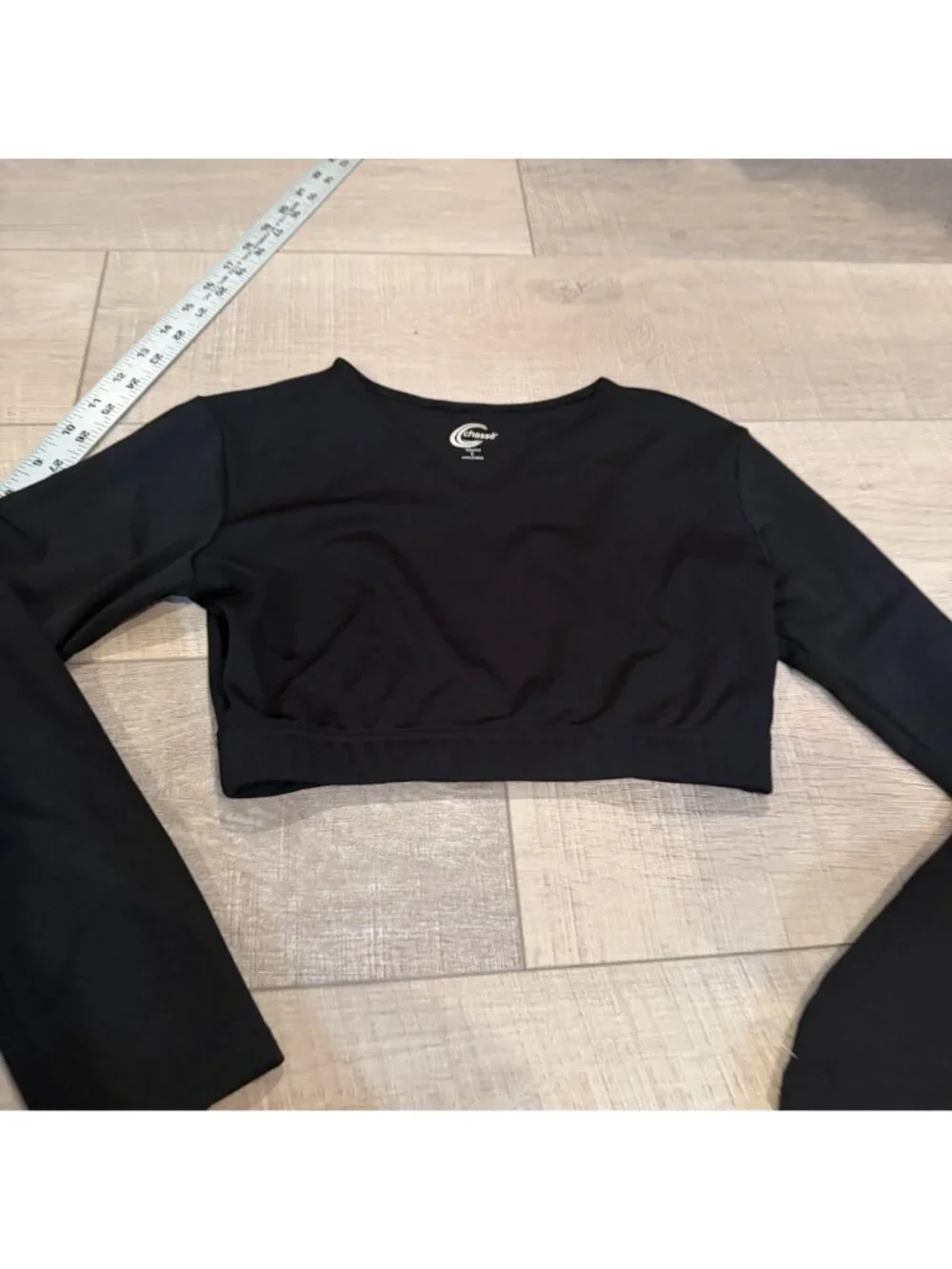 Chasse Youth Large Long Sleeve Cropped Dance Shirt Competition Dance Base
